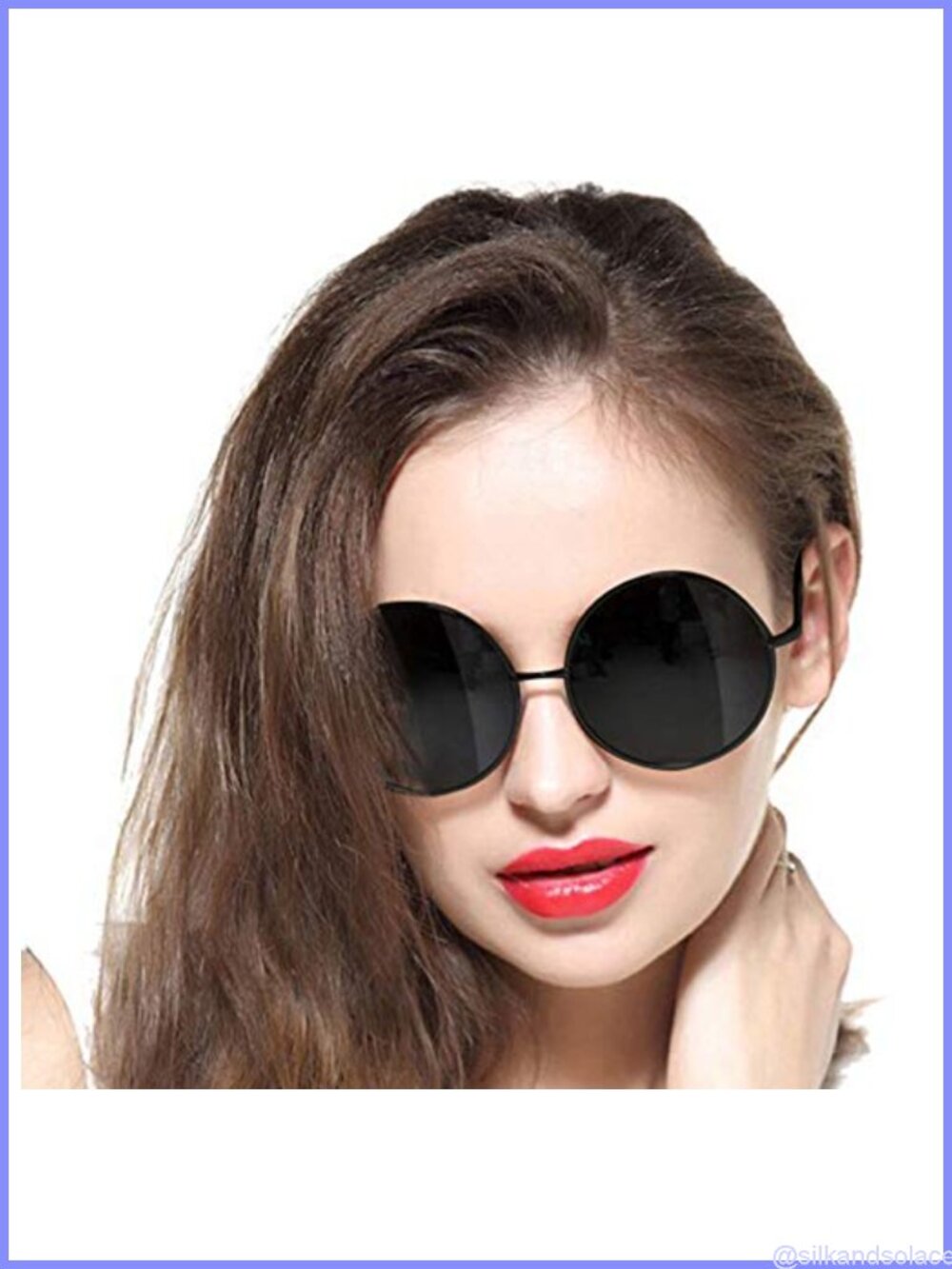 Round Oversized Circle Mirrored Polarized Sunglasses Metal Frame Hippie